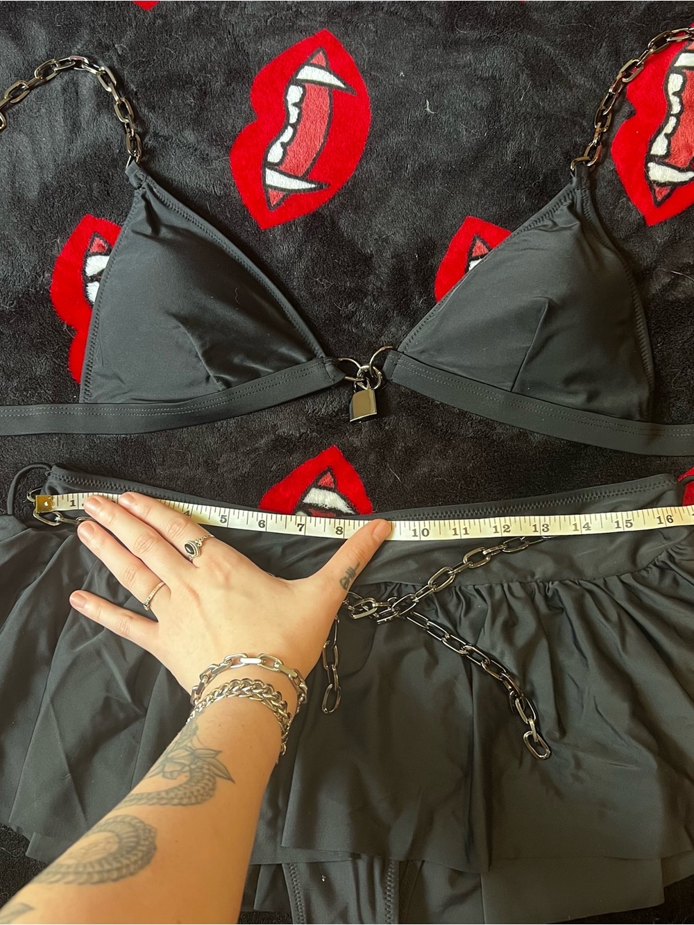 Widow x Dolls Kill - Goth Beach Ritual Bikini Set - Picture 6 of 7